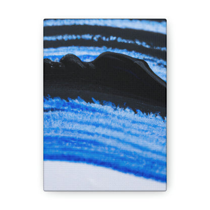 "Un paisaje onírico azul y negro" - Lienzo