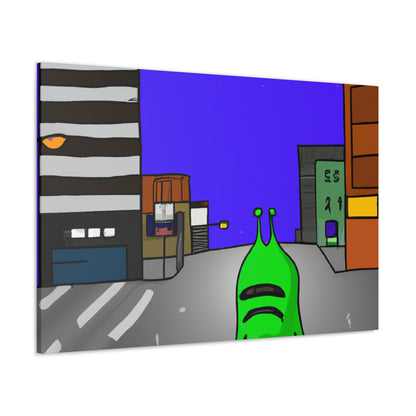 "Alien Misadventure in the City" - The Alien Canva