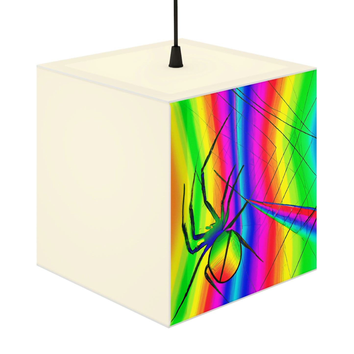 "A Spinnerette's Prismatic Web" - The Alien Light Cube Lamp