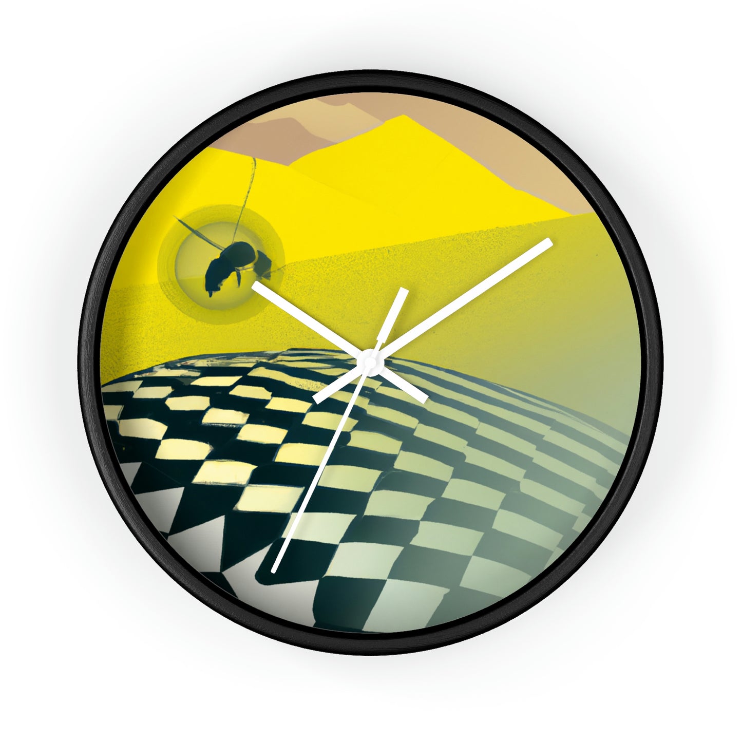 "Lost and Found in the Desert: A Bee's Journey" - The Alien Wall Clock