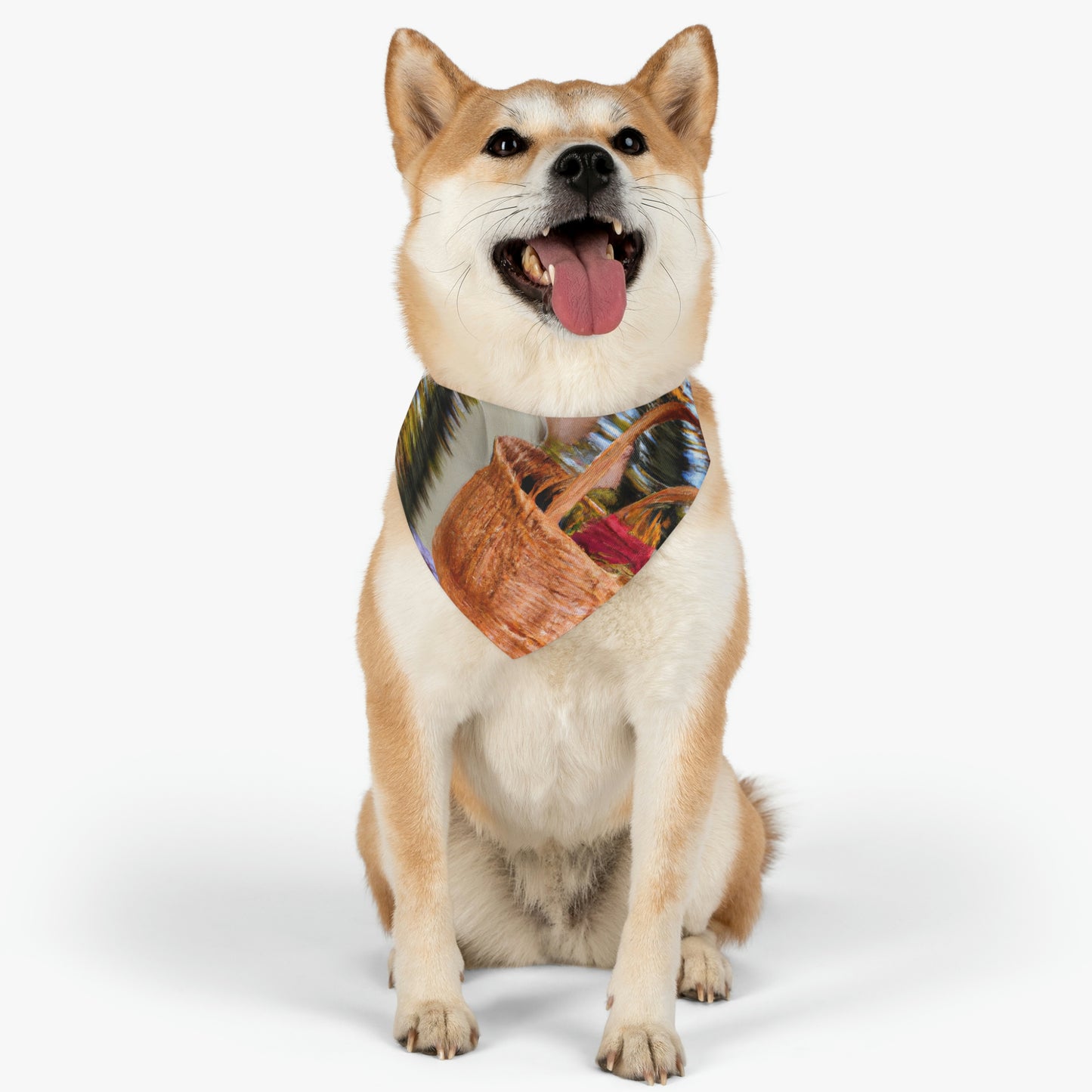 "Picnic de otoño en el bosque" - The Alien Pet Bandana Collar