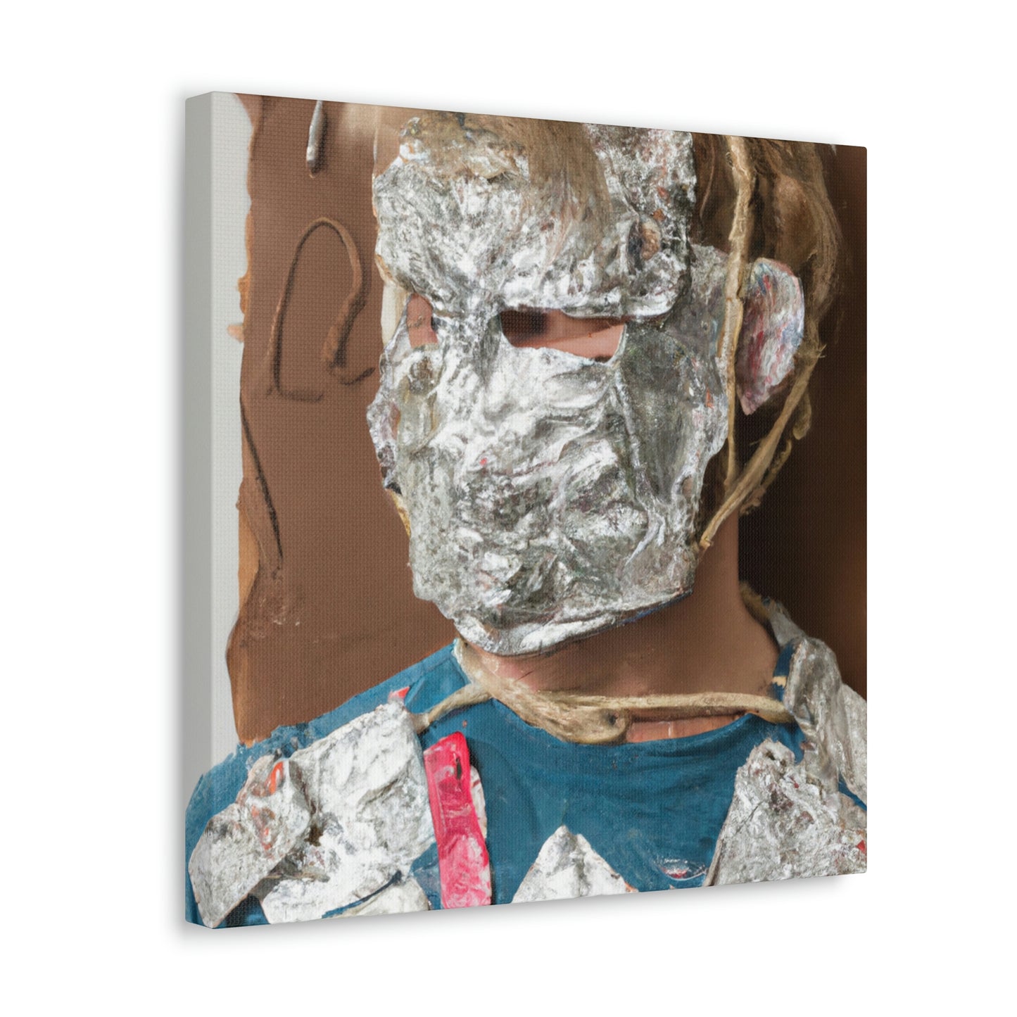 "Metallic Reflections: Unexpected Materials in Self-Portraiture" - Canvas