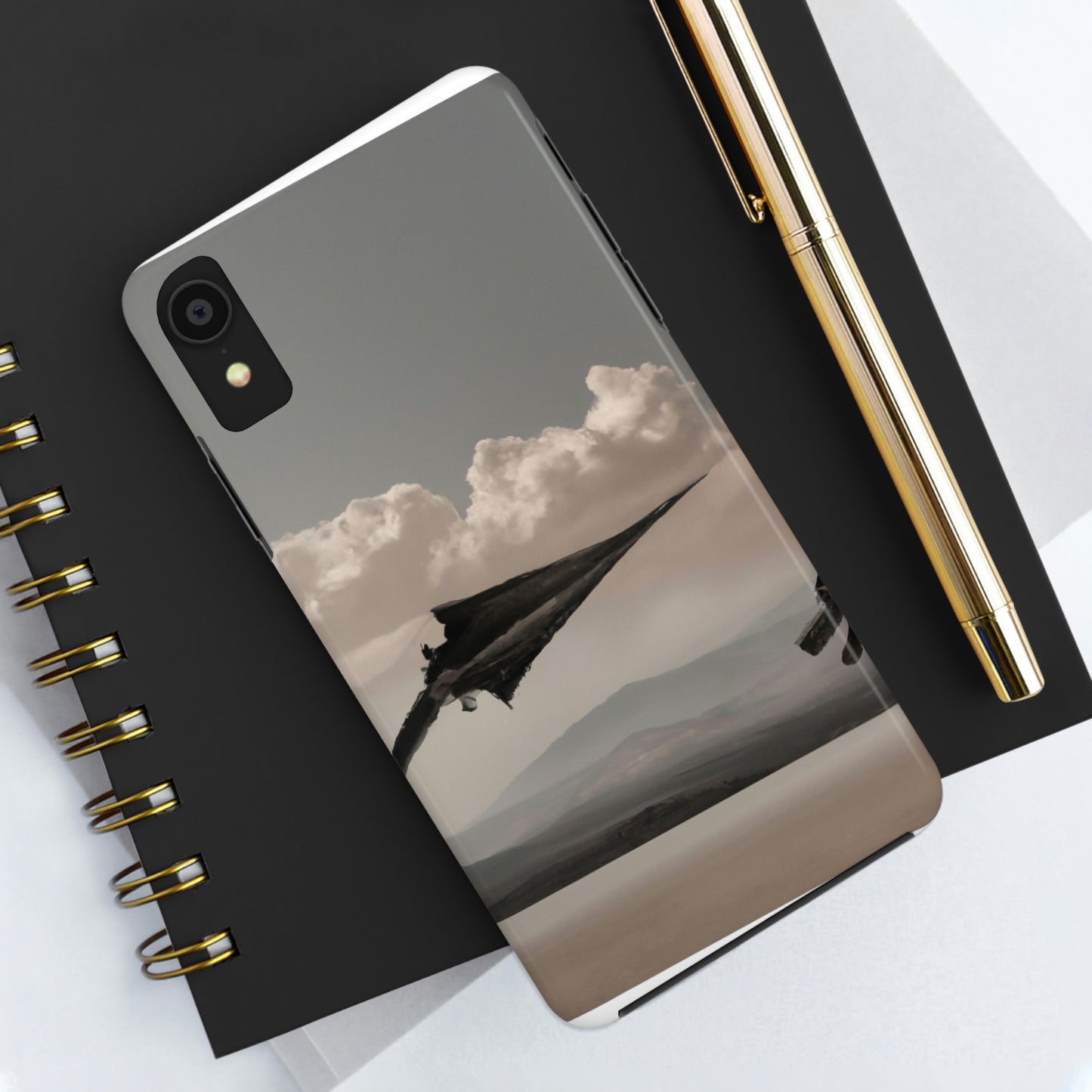 "A Warrior's Last Stand: The Battle Against the Metal Dragon" - Die Alien Tough Phone Cases