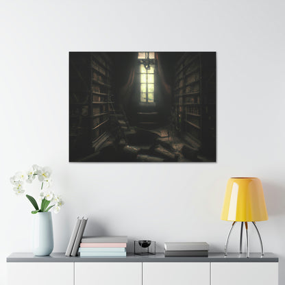 "La biblioteca secreta de las sombras" - The Alien Canva