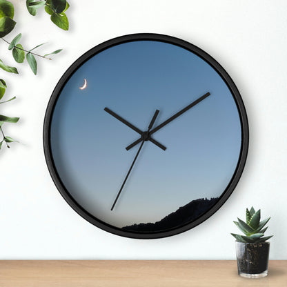 The Crescent Moon in Winter's Shadow - The Alien Wall Clock