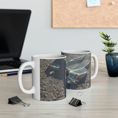 "Glimmer of Broken Glass" - The Alien Ceramic Mug 11 oz