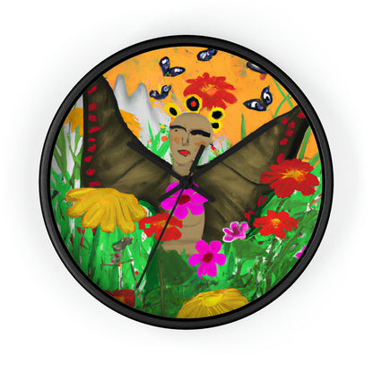 "Butterfly Ballet in the Wildflower Meadow" - The Alien Wall Clock