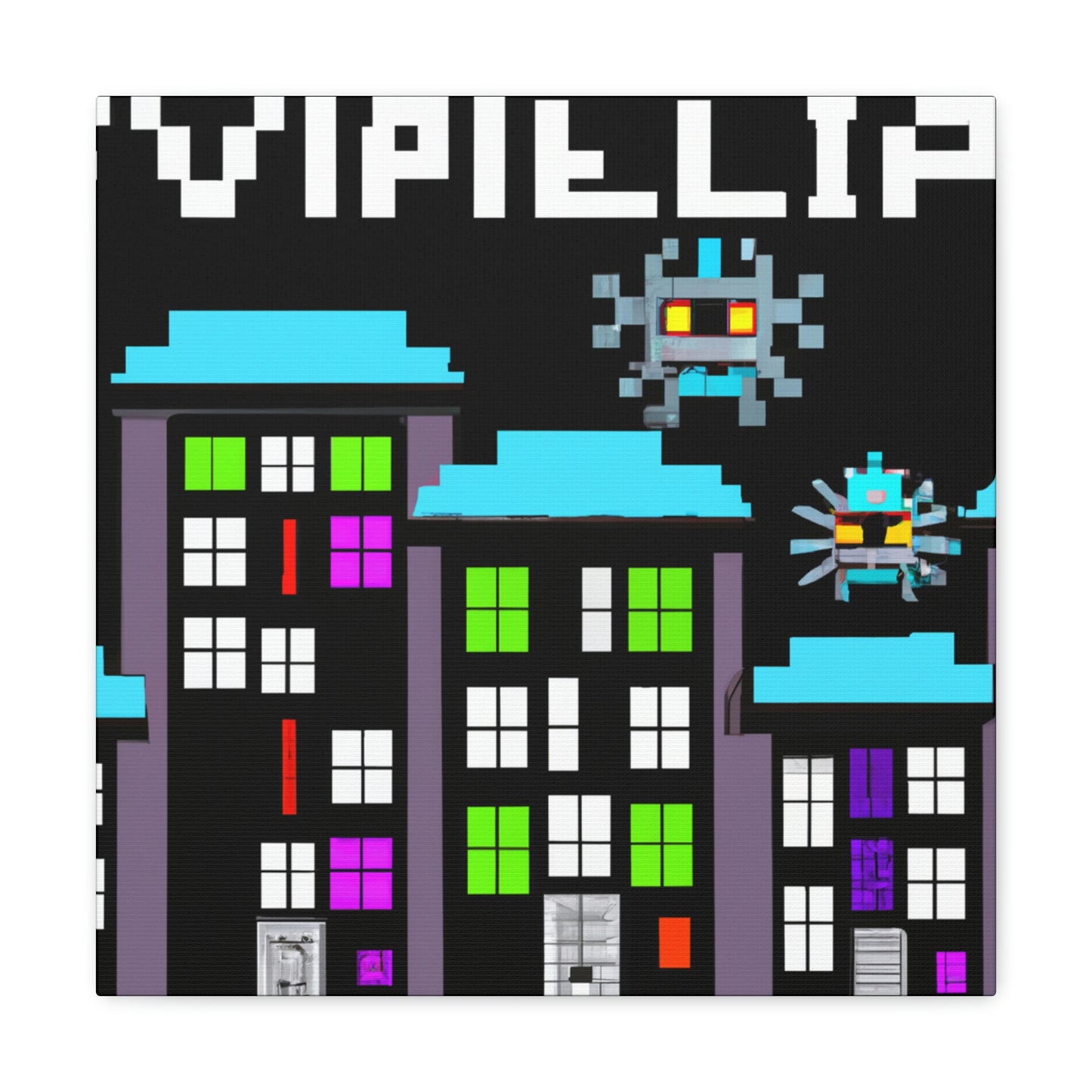 "City Defenders: Creative Space Invaders" - The Alien Canva