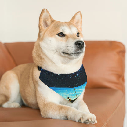 "Un viaje a la luz de las estrellas". - El collar de bandana para mascota alienígena