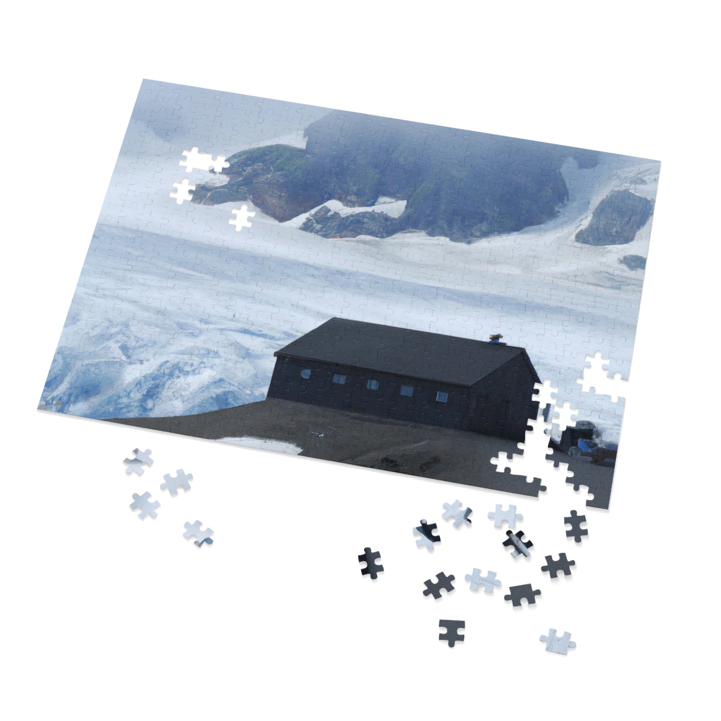 "Frozen Fears: A Haunted Glacier House" - The Alien Jigsaw Puzzle