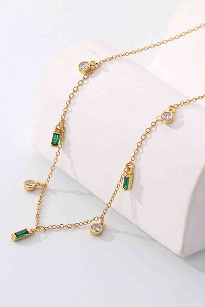 18K Gold Plated Multi-Charm Chain Necklace