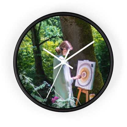 "Enchantment in Oil: A Young Artist's Vision of a Magical Forest" - The Alien Wall Clock