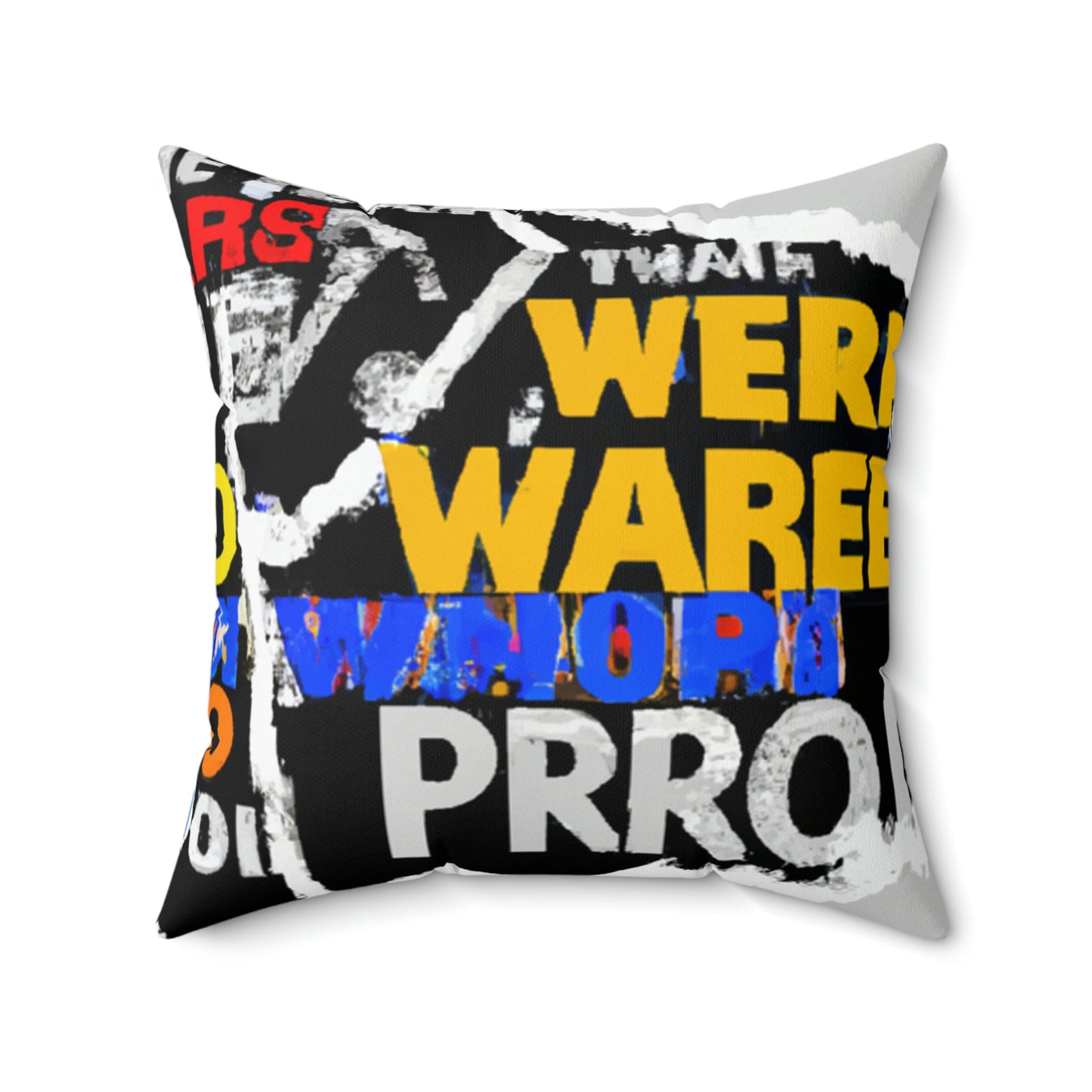 Superhero Word Pop Art - The Alien Square Pillow