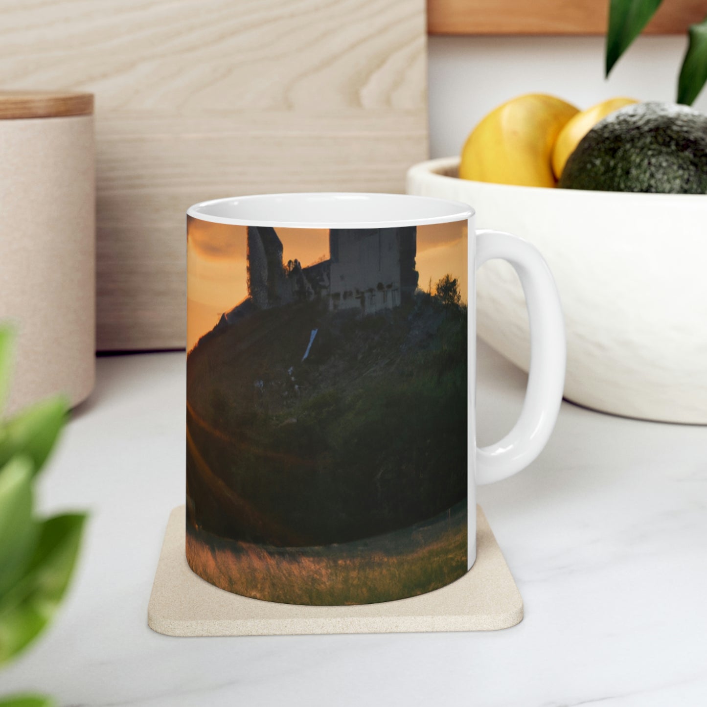 "Enchanted Evening at a Abandoned Castle" - The Alien Ceramic Mug 11 oz