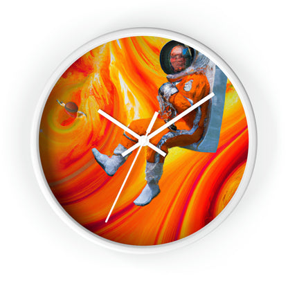 "Journeying in the Burning Orange Galaxy" - The Alien Wall Clock