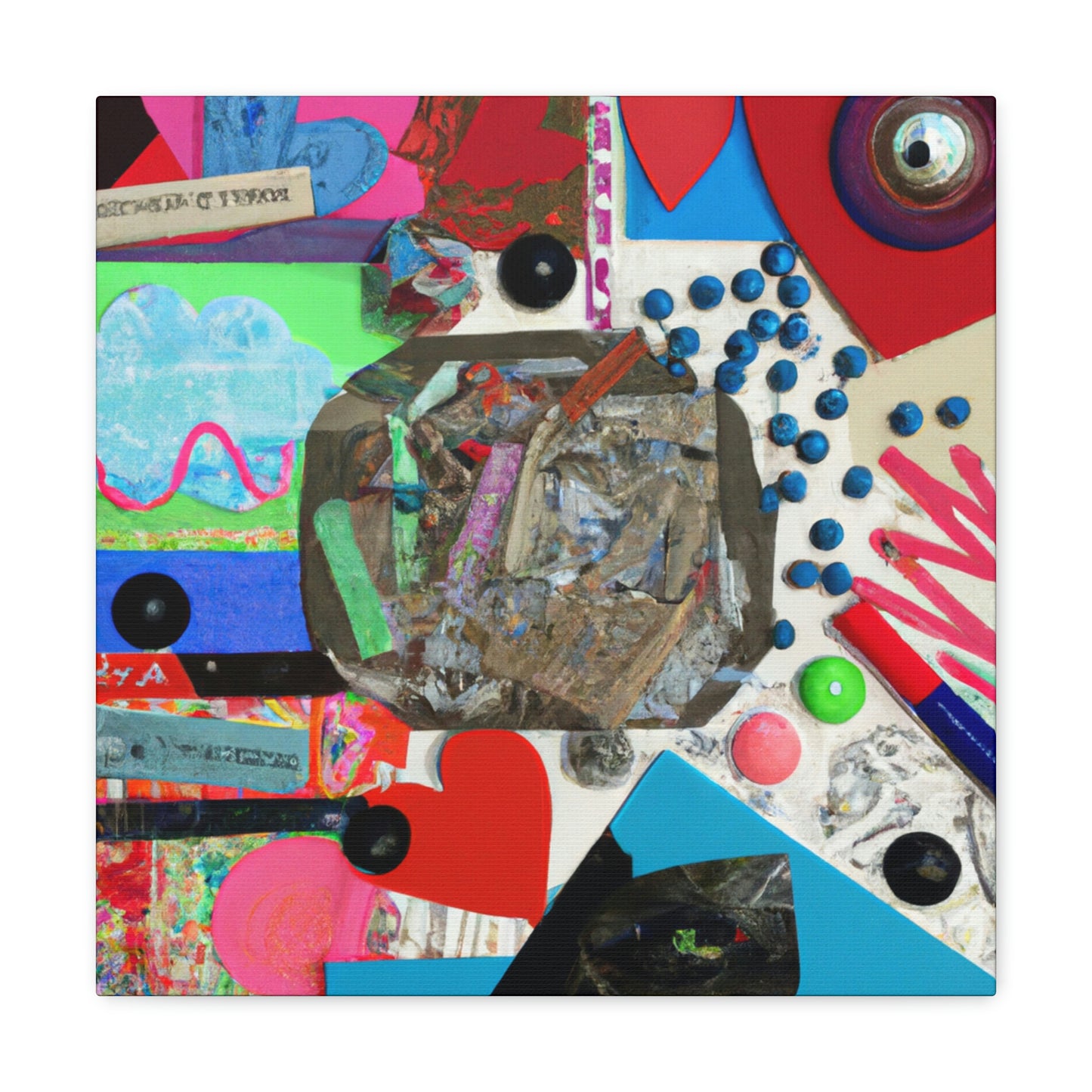 "Express Yourself: A Found Object Collage" - Canvas