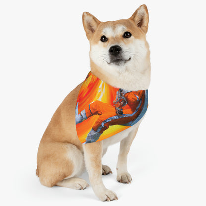 "Journeying in the Burning Orange Galaxy" - Das Alien Pet Bandana Halsband