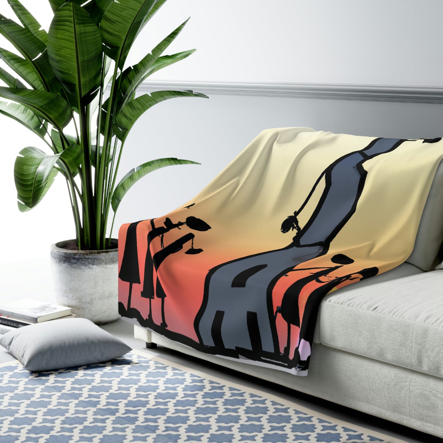 "Forgotten in the Sunset" - The Alien Sherpa Fleece Blanket