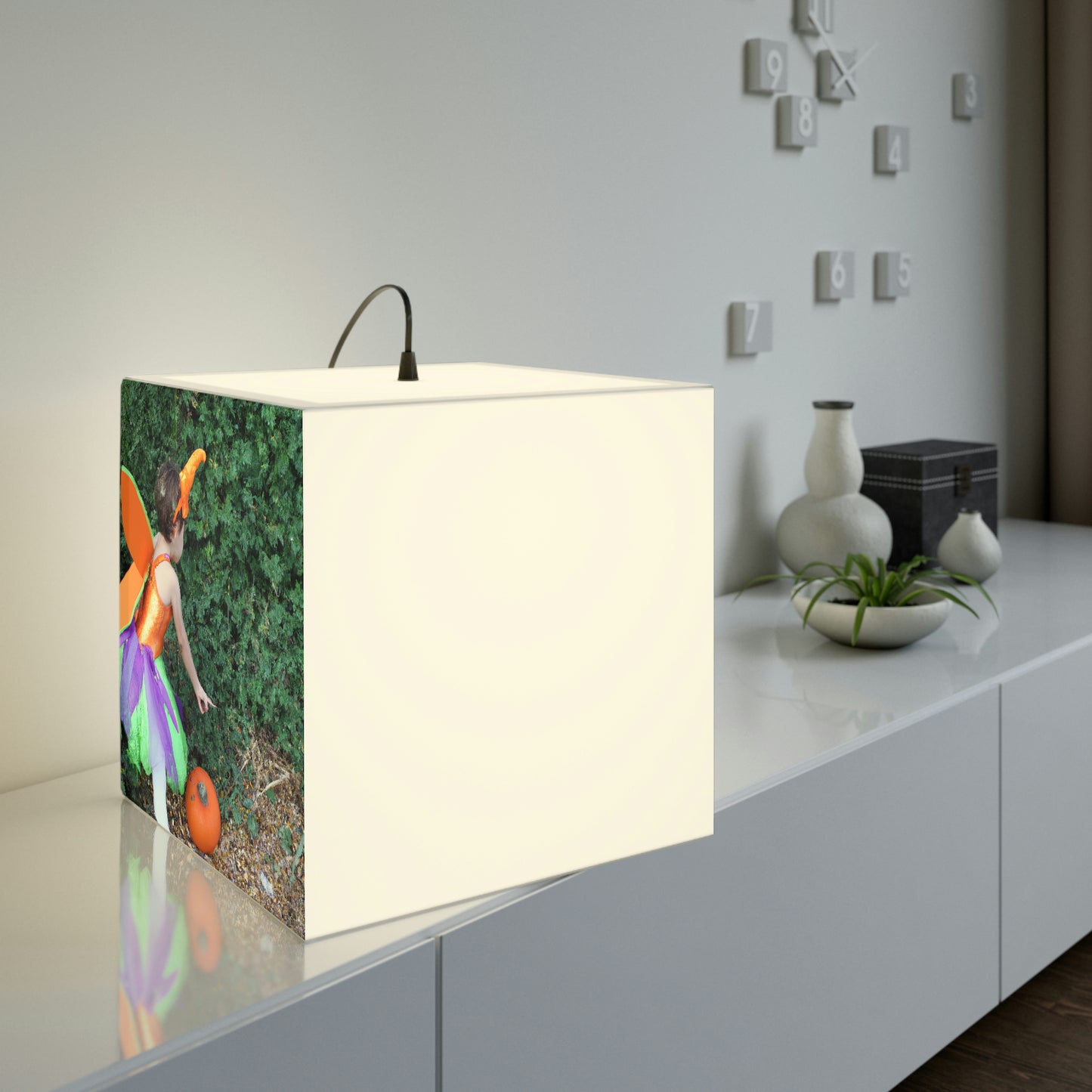 "Pixie's Pumpkin Patch Quest" - The Alien Light Cube Lamp