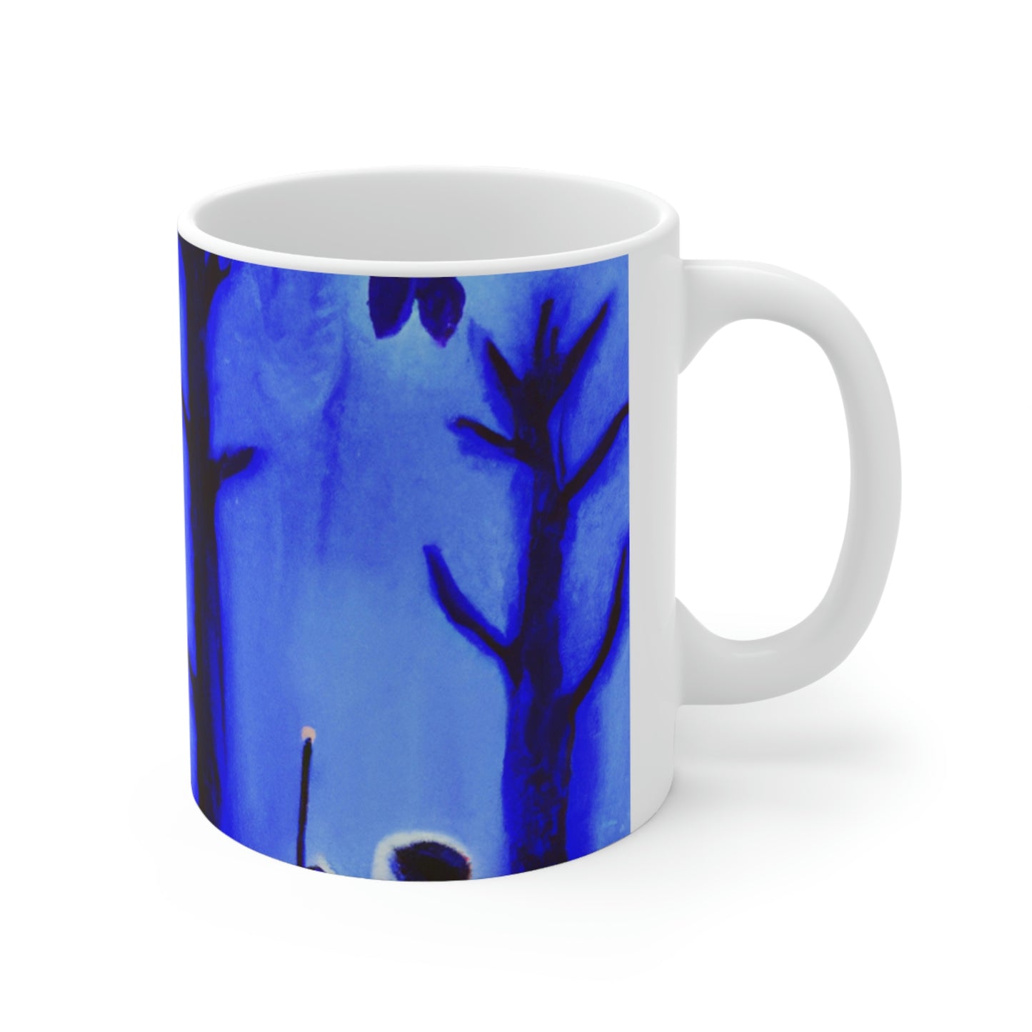 "Un viaje a través del bosque iluminado por la luna" - Taza de cerámica The Alien 11 oz