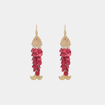 Pendientes colgantes con forma de pez