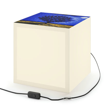 "A Lone Blue Tree in the Moonlight Field" - The Alien Light Cube Lamp