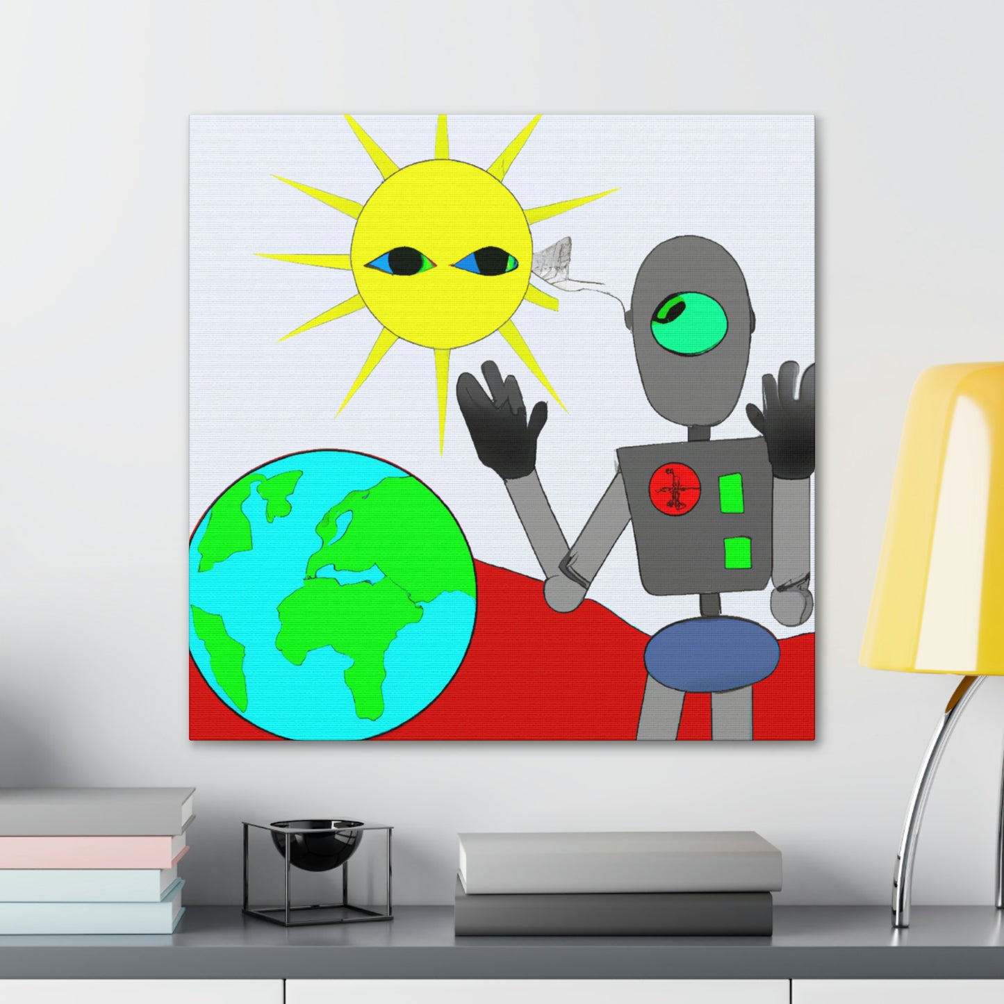 "Robot Defender: The Alien Invasion of Earth" - The Alien Canva