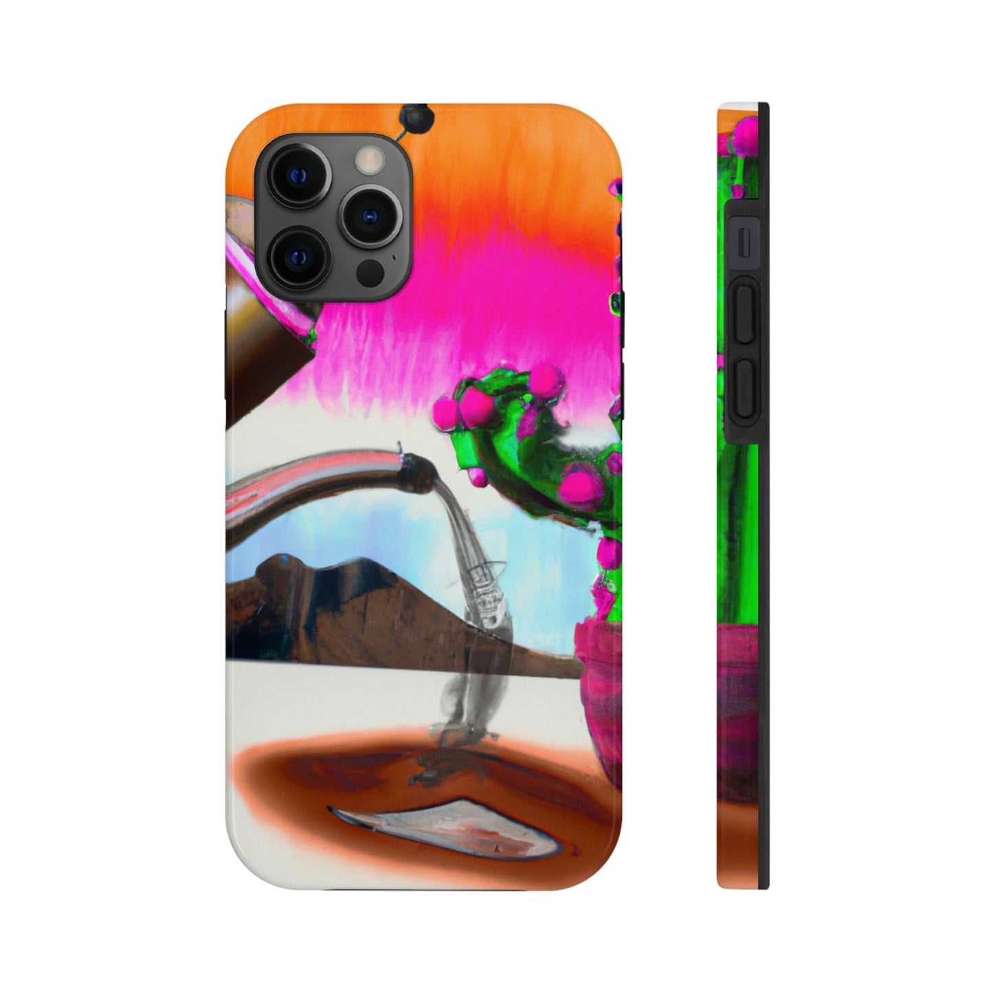 "An Awkward Caffeinated Moment: The Tale of a Bot and a Cactus" - The Alien Tough Phone Cases