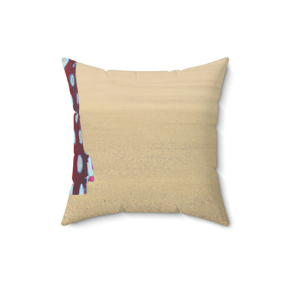 Deserted in the Dust: Stranded Rocket Odyssey - The Alien Square Pillow