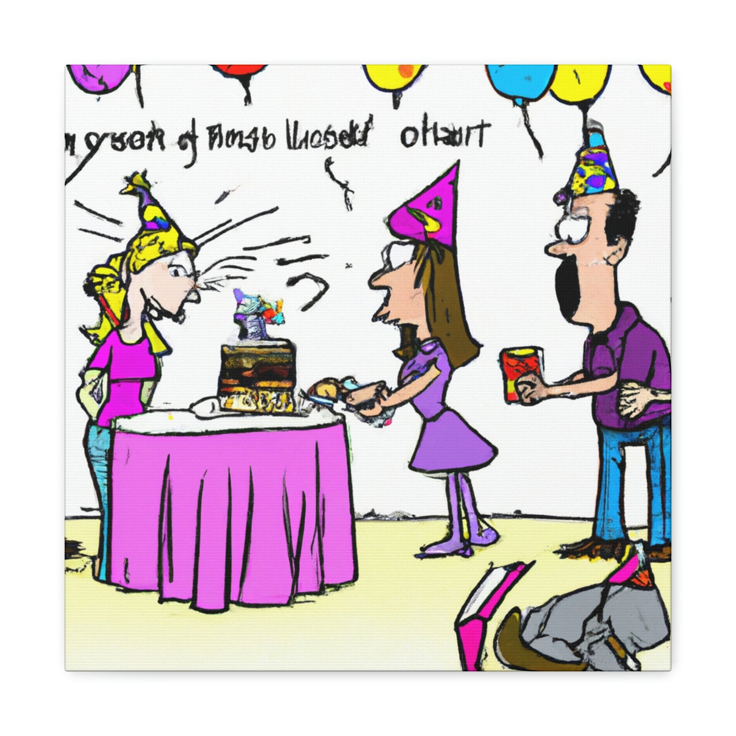 "The Chaos of a Surprise Birthday Party" - The Alien Canva