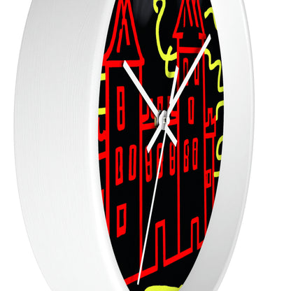 "A Haunted Shadow: The Dark Secrets of the Old Castle on a Gloomy Night" - The Alien Wall Clock