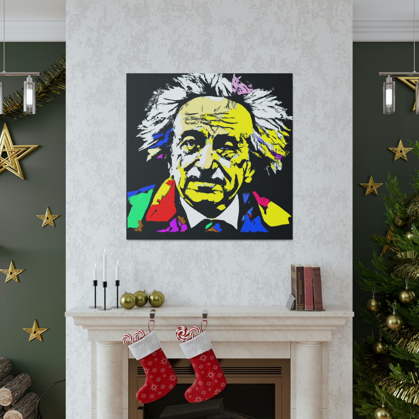 "Albert Einstein: A Pop Art Portrait" - The Alien Canva