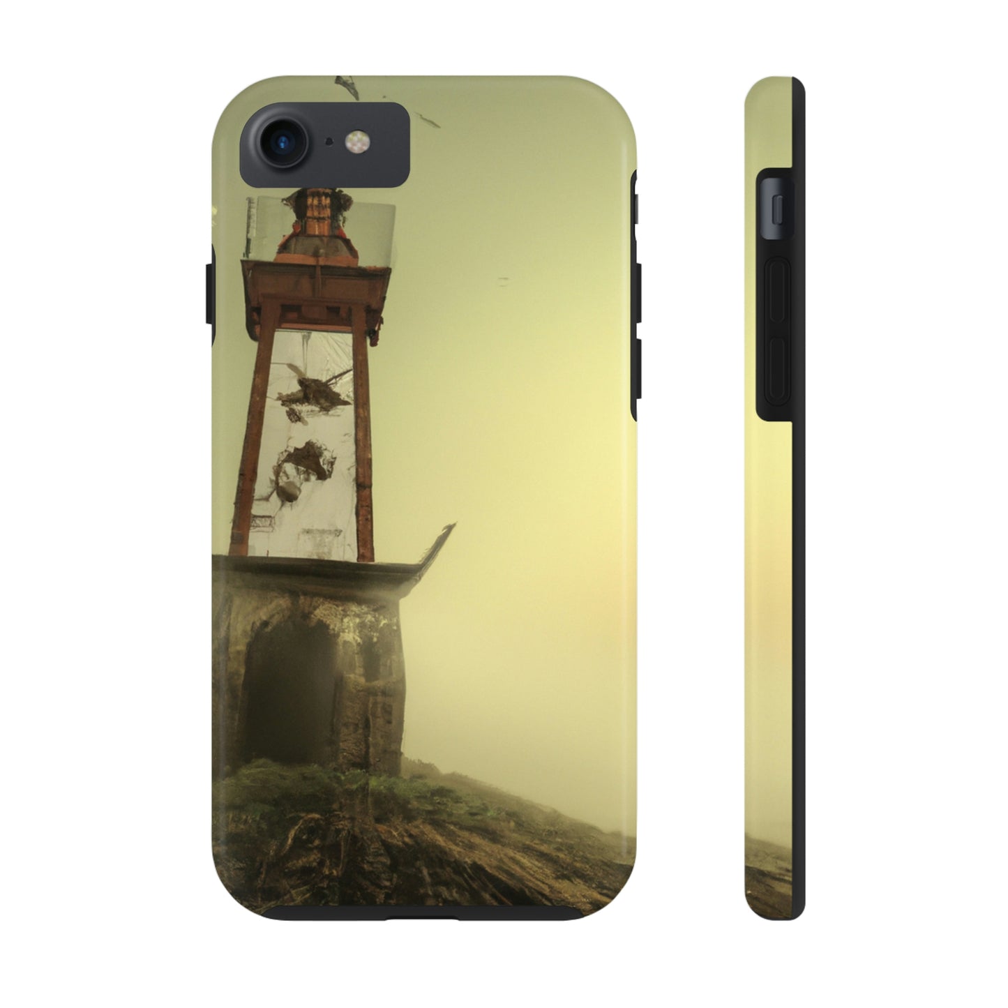 "Gespenstisches Leuchtfeuer im Nebel" - Die Alien Tough Phone Cases