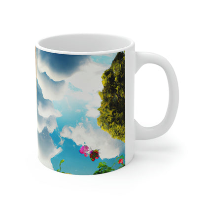 Rainbow Sky Garden - The Alien Ceramic Mug 11 oz